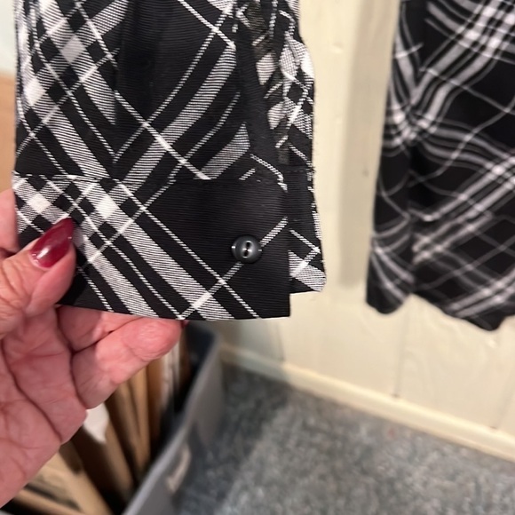 LOVE NOTES PLAID HIGH LOW DRESS SIZE 1 - Picture 4 of 9